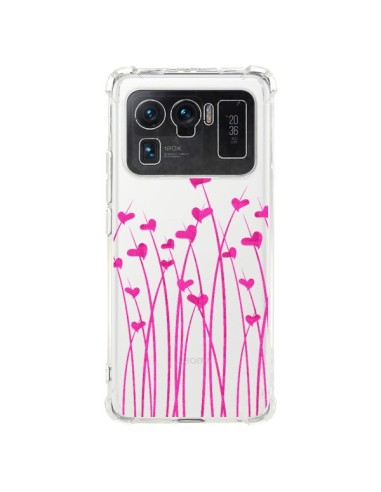 Coque Xiaomi Mi 11 Ultra Love in Pink Amour Rose Fleur Transparente - Sylvia Cook