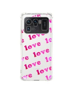 Coque Xiaomi Mi 11 Ultra Pink Love Rose Transparente -...
