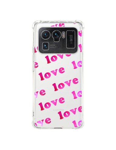 Coque Xiaomi Mi 11 Ultra Pink Love Rose Transparente - Sylvia Cook