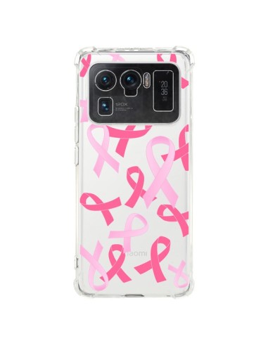 Coque Xiaomi Mi 11 Ultra Pink Ribbons Ruban Rose Transparente - Sylvia Cook