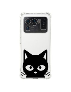 Coque Xiaomi Mi 11 Ultra Tête Chat Noir Cat Transparente...