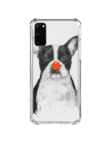 Coque Samsung Galaxy S20 FE Clown Bulldog Dog Chien Transparente - Balazs Solti