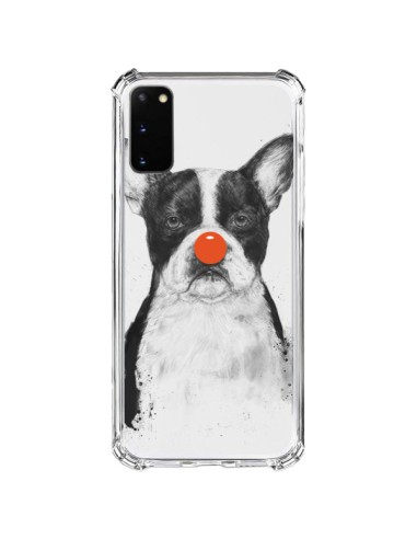 Cover Samsung Galaxy S20 FE Clown Bulldog Cane Trasparente - Balazs Solti