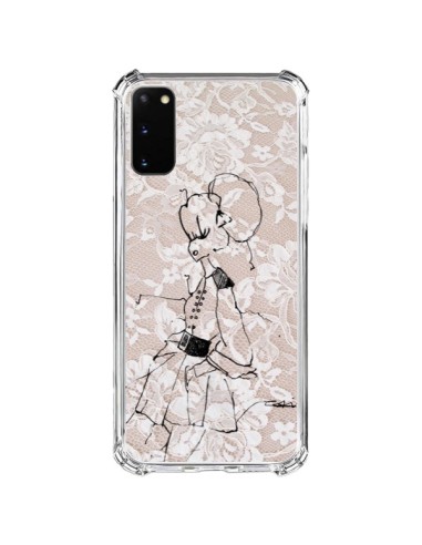 Coque Samsung Galaxy S20 FE Croquis Dentelle Femme Fashion Mode - Cécile