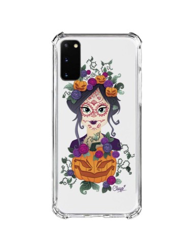 Coque Samsung Galaxy S20 FE Femme Closed Eyes Santa Muerte Transparente - Chapo