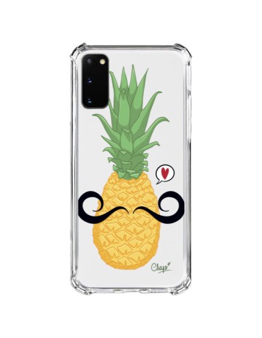 Cover Samsung Galaxy S20 FE Ananas Baffi Trasparente - Chapo