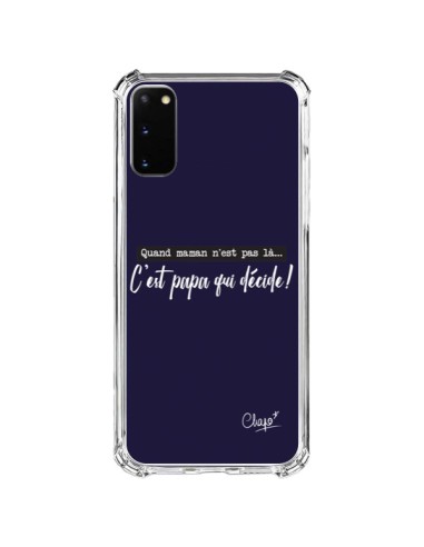 Coque Samsung Galaxy S20 FE C'est Papa qui Décide Bleu Marine - Chapo