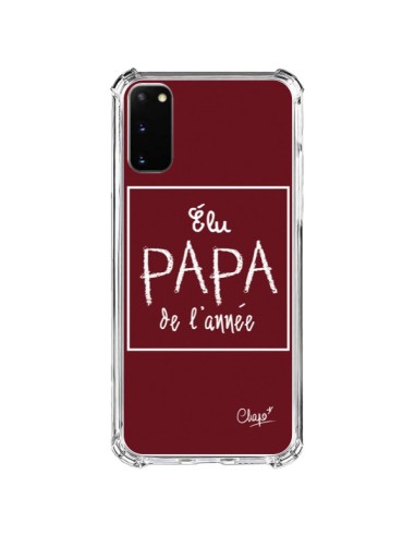 Cover Samsung Galaxy S20 FE Eletto Papà dell'Anno Rosso Bordeaux - Chapo