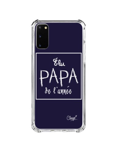 Coque Samsung Galaxy S20 FE Elu Papa de l'Année Bleu Marine - Chapo