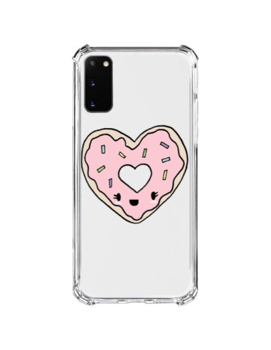 Cover Samsung Galaxy S20 FE Ciambella Cuore Rosa Trasparente - Claudia Ramos