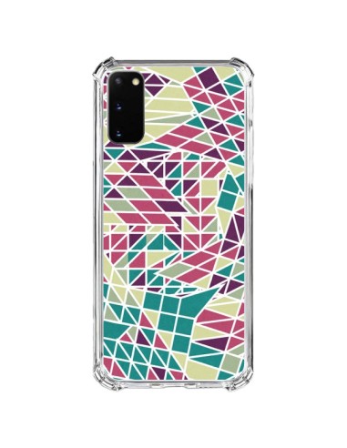 Samsung Galaxy S20 FE Case Aztec Triangles Green Purple - Eleaxart