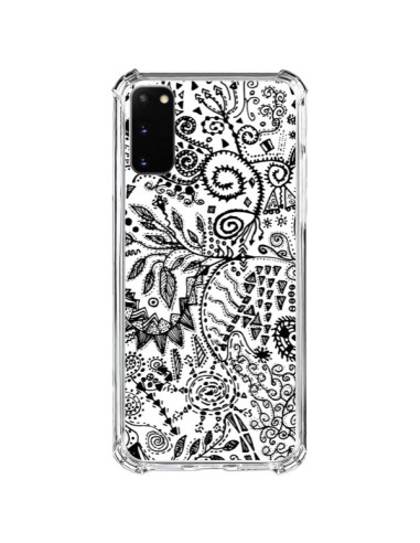 Coque Samsung Galaxy S20 FE Azteque Blanc et Noir - Eleaxart