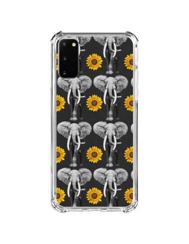 Samsung Galaxy S20 FE Case Elephant Sunflowers - Eleaxart