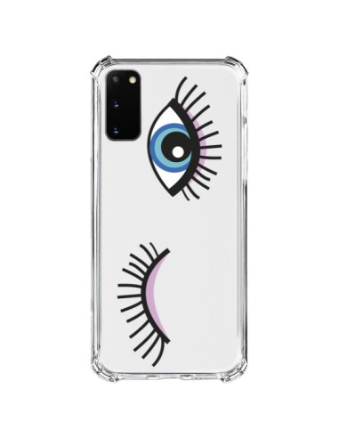 Samsung Galaxy S20 FE Case Eyes Blue Clear - Léa Clément