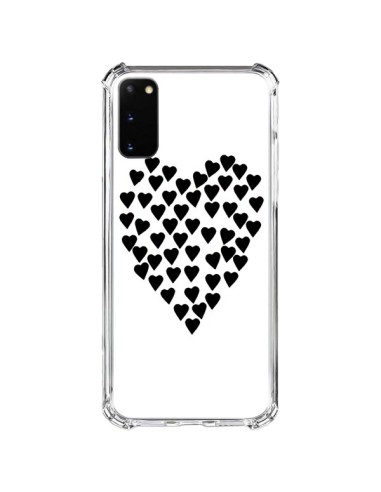 Samsung Galaxy S20 FE Case Heart in hearts Black - Project M