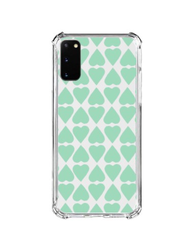 Cover Samsung Galaxy S20 FE Cuore Verde Menta Trasparente - Project M