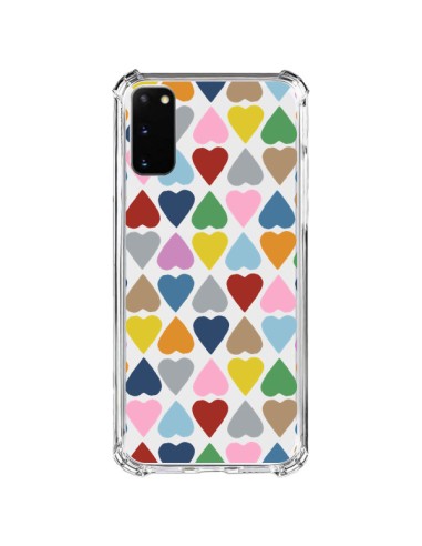 Cover Samsung Galaxy S20 FE Cuore Colorato Trasparente - Project M