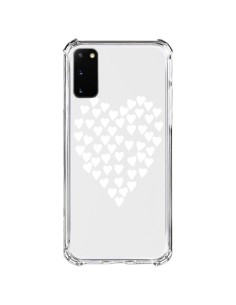Cover Samsung Galaxy S20 FE Cuori Amore Bianco Trasparente - Project M