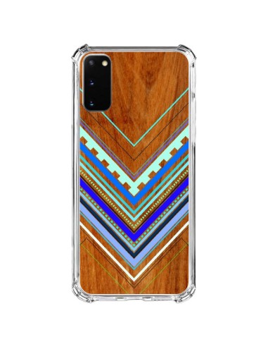 Cover Samsung Galaxy S20 FE Azteco Arbutus Blue Legno Aztec Tribal - Jenny Mhairi