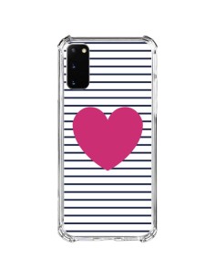 Coque Samsung Galaxy S20 FE Coeur Traits Marin - Jonathan Perez