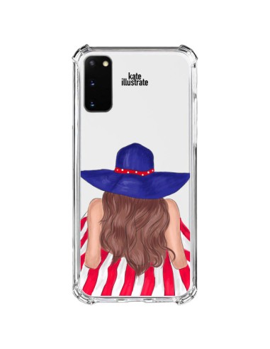 Coque Samsung Galaxy S20 FE Beah Girl Fille Plage Transparente - kateillustrate