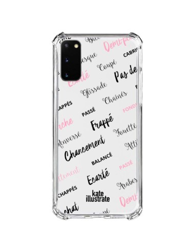 Coque Samsung Galaxy S20 FE Ballerina Ballerine Mots Transparente - kateillustrate