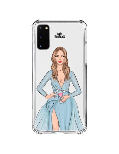 Coque Samsung Galaxy S20 FE Cheers Diner Gala Champagne Transparente - kateillustrate