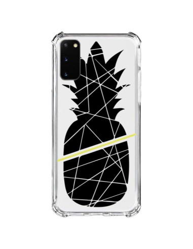 Coque Samsung Galaxy S20 FE Ananas Noir Transparente - Koura-Rosy Kane