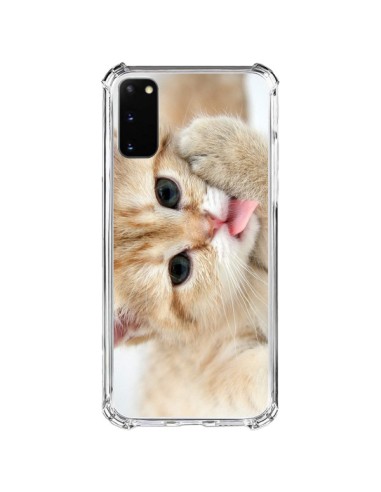 Coque Samsung Galaxy S20 FE Chat Cat Tongue - Laetitia