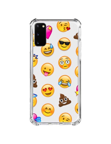 Cover Samsung Galaxy S20 FE Emoji Trasparente - Laetitia