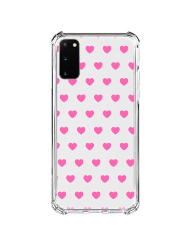 Coque Samsung Galaxy S20 FE Coeur Heart Love Amour Rose Transparente - Laetitia