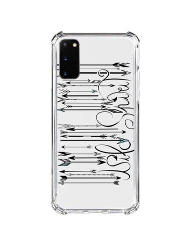 Coque Samsung Galaxy S20 FE Code Barres Flèches Transparente - LouJah