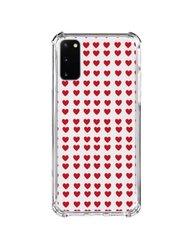 Coque Samsung Galaxy S20 FE Coeurs Heart Love Amour Red Transparente - Petit Griffin