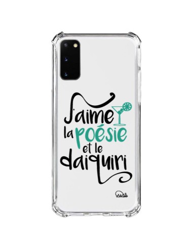 Coque Samsung Galaxy S20 FE J'aime la poésie et le daiquiri Transparente - Lolo Santo