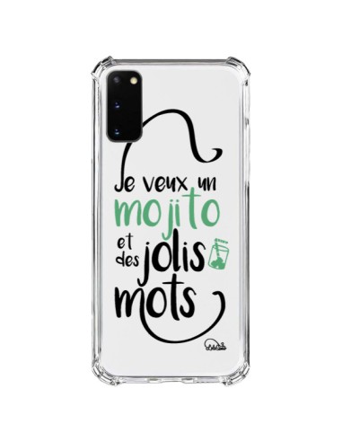 Coque Samsung Galaxy S20 FE Je veux un mojito et des jolis mots Transparente - Lolo Santo