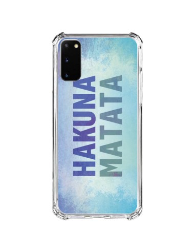 Coque Samsung Galaxy S20 FE Hakuna Matata Roi Lion Bleu - Mary Nesrala