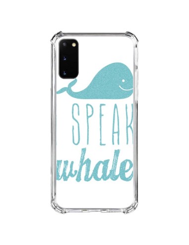 Cover Samsung Galaxy S20 FE I Speak Whale Balena Blu - Mary Nesrala