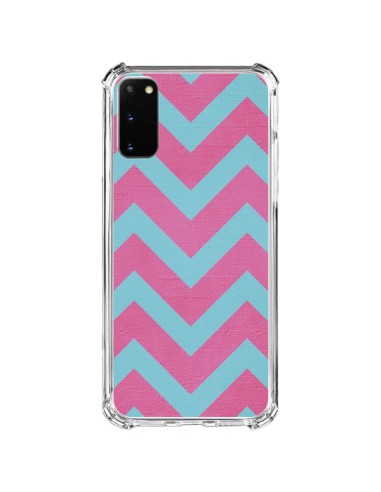 Samsung Galaxy S20 FE Case Strawberry Chevron Pink Blue - Mary Nesrala