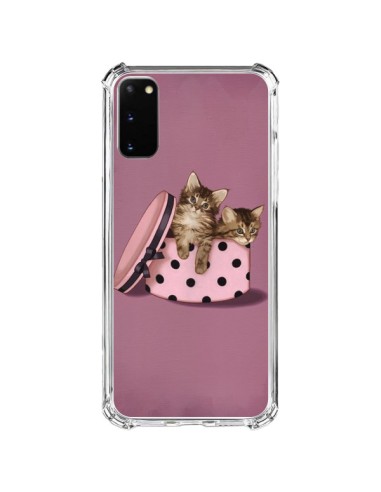 Coque Samsung Galaxy S20 FE Chaton Chat Kitten Boite Pois - Maryline Cazenave