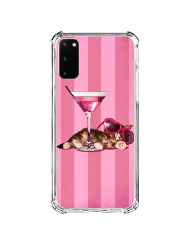 Coque Samsung Galaxy S20 FE Chaton Chat Kitten Cocktail Lunettes Coeur - Maryline Cazenave