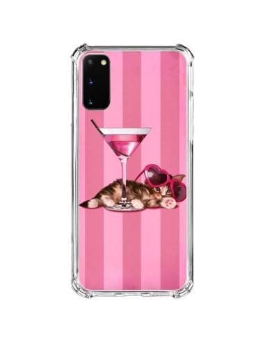 Cover Samsung Galaxy S20 FE Gattoon Gatto Kitten Cocktail Occhiali Cuore- Maryline Cazenave