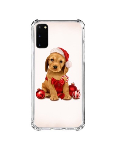 Coque Samsung Galaxy S20 FE Chien Dog Pere Noel Christmas Boules Sapin - Maryline Cazenave