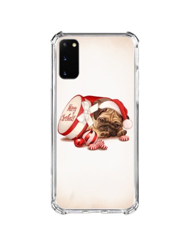 Coque Samsung Galaxy S20 FE Chien Dog Pere Noel Christmas Boite - Maryline Cazenave