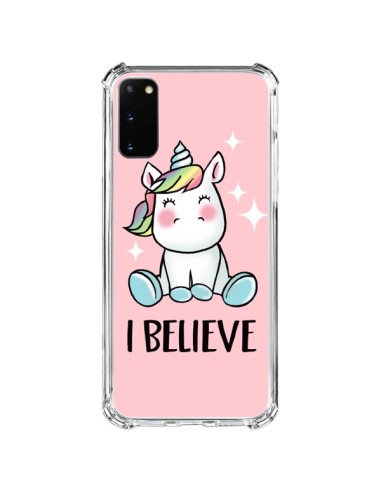 Coque Samsung Galaxy S20 FE Licorne I Believe - Maryline Cazenave