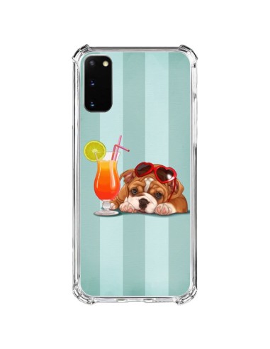 Coque Samsung Galaxy S20 FE Chien Dog Cocktail Lunettes Coeur - Maryline Cazenave