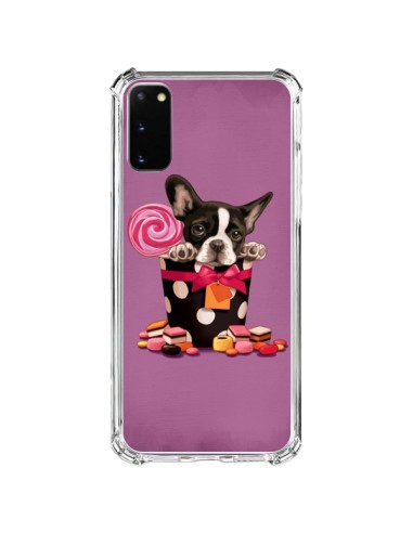 Coque Samsung Galaxy S20 FE Chien Dog Boite Noeud Papillon Pois Bonbon - Maryline Cazenave