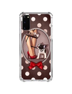 Coque Samsung Galaxy S20 FE Lady Jambes Chien Dog Pois Noeud papillon - Maryline Cazenave