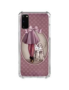Coque Samsung Galaxy S20 FE Lady Chien Dog Dalmatien Robe Pois - Maryline Cazenave