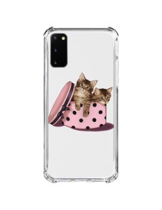 Coque Samsung Galaxy S20 FE Chaton Chat Kitten Boite Pois Transparente - Maryline Cazenave