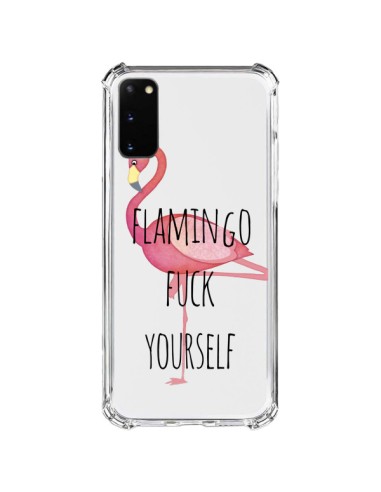 Coque Samsung Galaxy S20 FE Flamingo Fuck Transparente - Maryline Cazenave